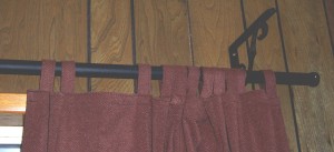 Curtain with rod