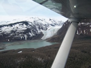 Davidson Glacier, used to cover most of that lake area...