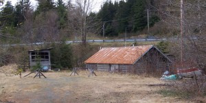 Nye's corner and cabin, road used to go in front!